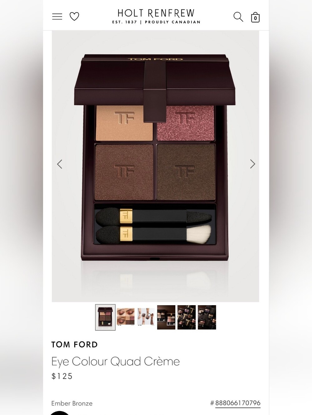 Brand NEW - Tom Ford Eyeshadow Palette - Ember Bronze